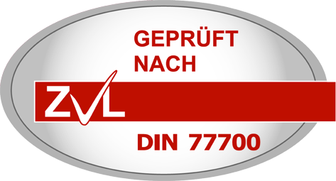 Logo DIN 77700-zertifiziert